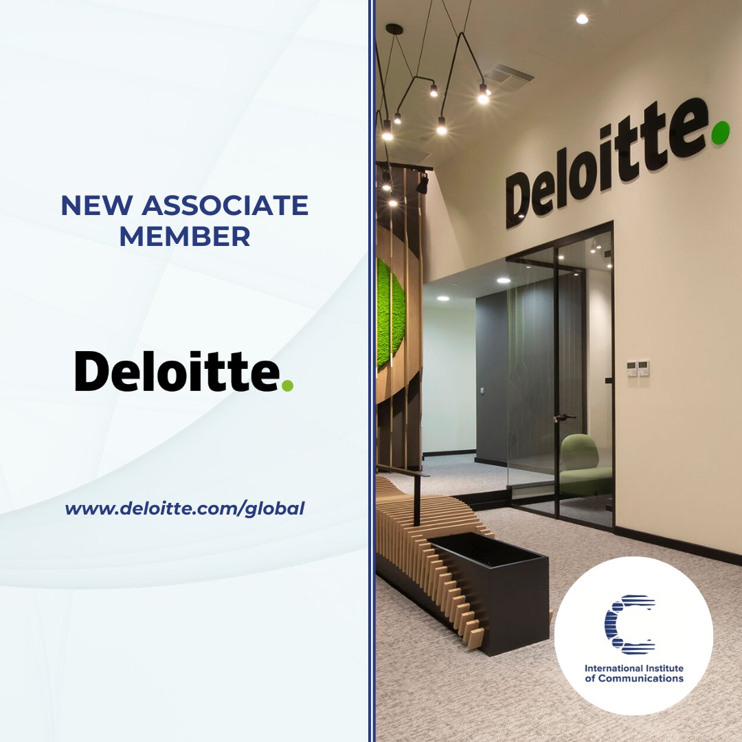 We would like to welcome @Deloitte who have joined the IIC as an Associate member. Deloitte is a leading global provider of audit and assurance, consulting, financial advisory, risk advisory, tax, and related services. iicom.org