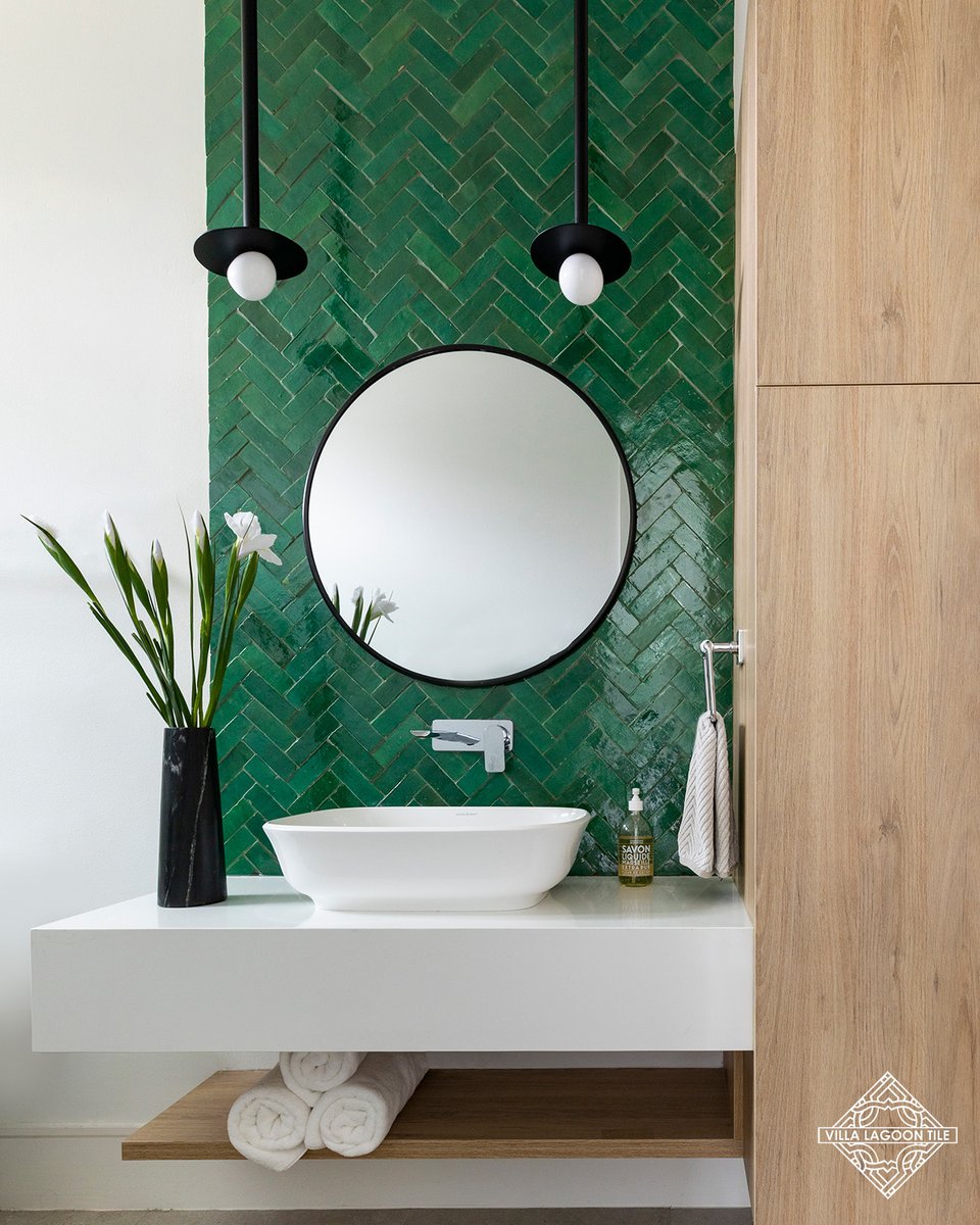 Transform any space into an oasis with our handcrafted Moroccan Evergreen Glazed Bejmat.

Design by: @nest.interiordesigngroup
📷 @juliesoefer

#zellige #moroccantiles #handmadetiles #tiledesign #interiordesign #homedecor #design #renovation #architecture #designtrends