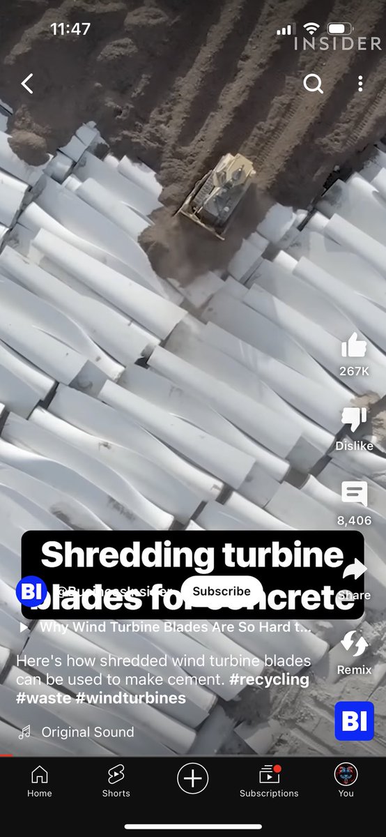 Yes it’s a scam. Lmao if you watch the video they shred the wind turbine bases up and send them to a cement factory to burn as fuel😂😂 “recycling” same as “recycling” tires😂😂
