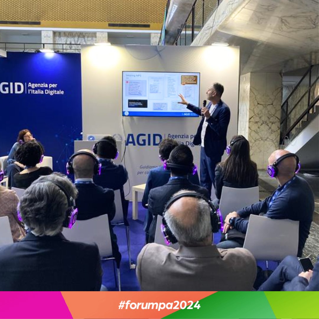 AgidGov's tweet photo. Si è conclusa la terza e ultima giornata di #ForumPa2024! 👏
Presso lo stand di AgID abbiamo parlato di #cybersecurity, #eleadership, #RTD e #trasformazionedigitale.
Grazie a tutti per le occasioni di confronto e ispirazione, ci vediamo il prossimo anno!💡 https://t.co/dmdImc6dSG