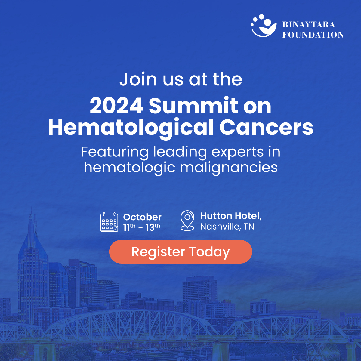 Join us for a comprehensive overview of current and emerging strategies for managing hematologic malignancies at the 2024 Summit on Hematological Cancers. 🗓️ October 11-13, 2024 📍 Nashville, TN REGISTER HERE 🌐 education.binayfoundation.org/content/2024-s… #CME #cancercare #healthcareprofessional