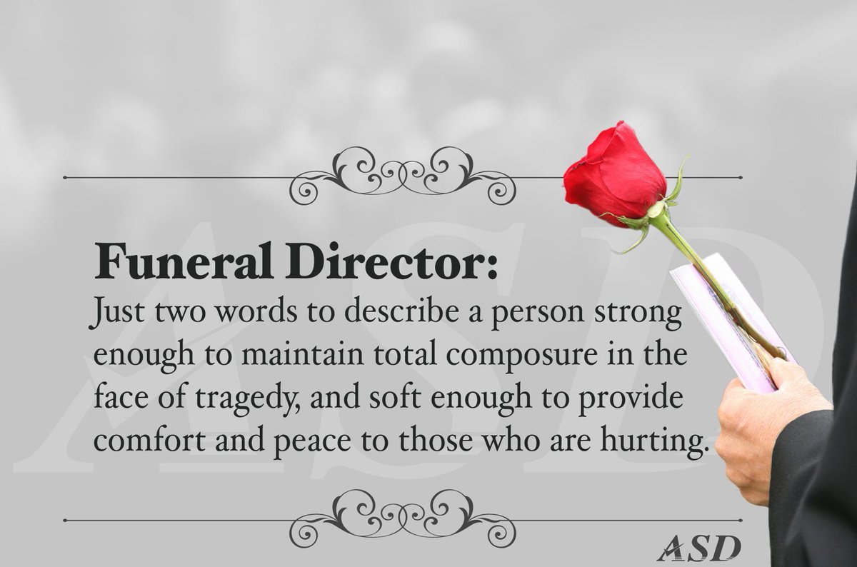 We feel honored and privileged to serve such dedicated professionals. #FuneralDirectorFacts #WeLoveOurClients