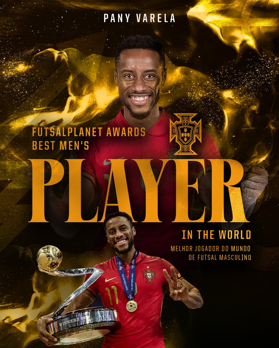 𝗣𝗔𝗥𝗔 𝗔 𝗛𝗜𝗦𝗧𝗢́𝗥𝗜𝗔 📚 Pany Varela é o Melhor Jogador de Futsal do Mundo! 🏆🇵🇹

💫 Futsal Planet Awards 2022 - Best Player