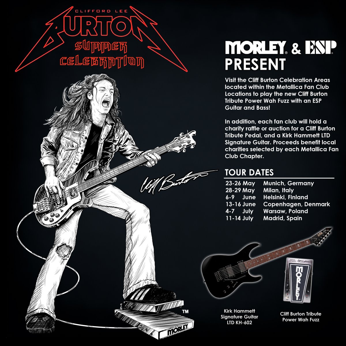 Morley (@morleypedals) on Twitter photo Morley and <a href="/ESPGuitarsUSA/">ESP Guitars</a> present the Cliff Burton Summer Celebration European Tour! For more info visit: morleyproducts.com/cliff-burton-s… Morley and <a href="/ESPGuitarsUSA/">ESP Guitars</a> present the Cliff Burton Summer Celebration European Tour! For more info visit: morleyproducts.com/cliff-burton-s…