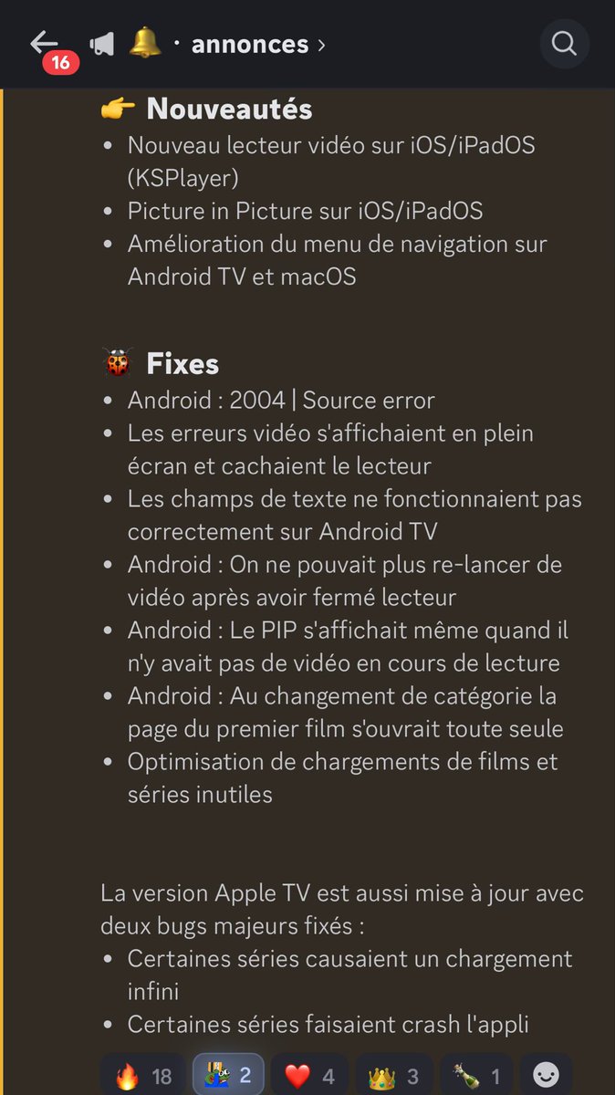 zeniptv's tweet photo. 1.4.4 : Picture in Picture Update

Le picture in picture est maintenant disponible sur Android et iOS 😁😁

Plus globalement, les lecteurs vidéos ont été entièrement réécrits, beaucoup de problèmes qui y étaient liées sont résolus !

Changelog de la 1.4.4 : https://t.co/wyj47sZBGh
