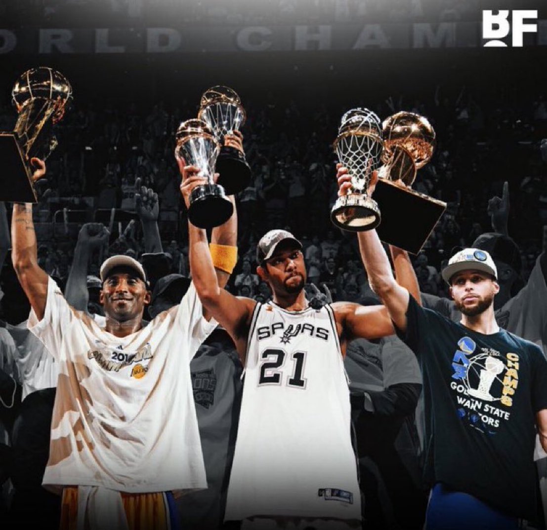Hoopss's tweet photo. Players to win multiple Championships without a top 75 teammate 

- Kobe Bryant
- Tim Duncan
- Steph Curry

End of list. https://t.co/3LHXb5TCuN