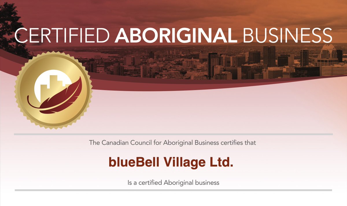 We are excited to announce that blueBell Village is now officially a Certified Aboriginal Business with the @ccab_national!

This just marks one more step in our journey to provide personal and culturally specific care to everyone.