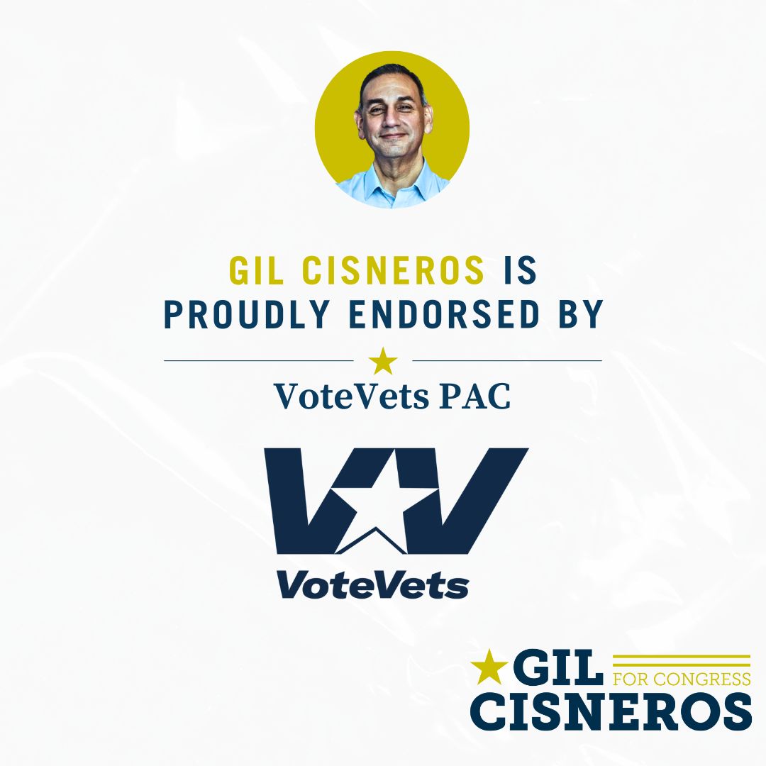 “Gil knows and understands service and has dedicated his life to it,” said Travis Tazelaar, Political Director of VoteVets PAC. In these unprecedented times, we need Gil back in Congress.'
