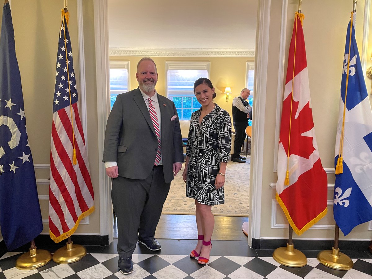 The strong U.S.-Canada relationship benefits both countries’ business sectors.

On May 22, Consul General Robert P. Sanders hosted a reception in honor of Kansas @GovLauraKelly, who was heading a delegation in Montreal to explore synergies and areas for opportunities between