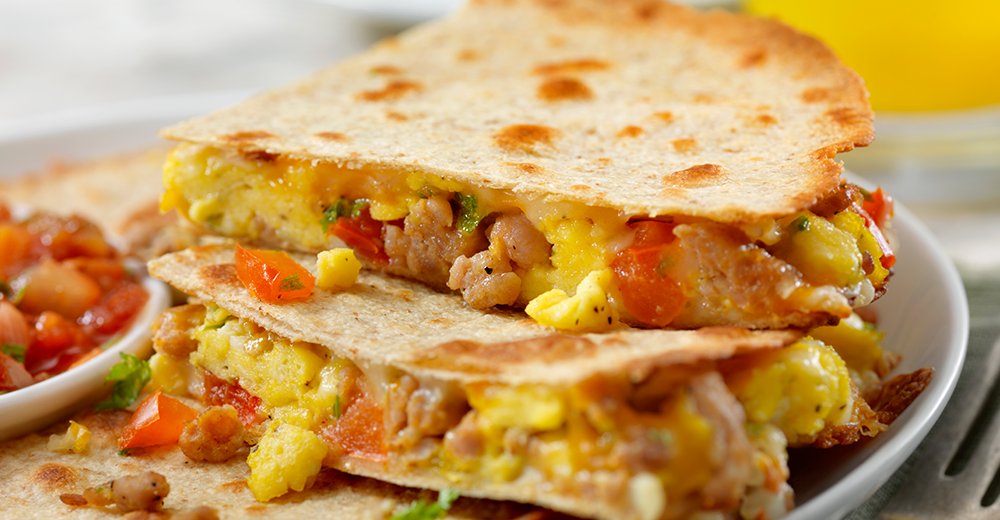 Breakfast quesadillas for a morning meal on the go. ow.ly/uELy105u9yT