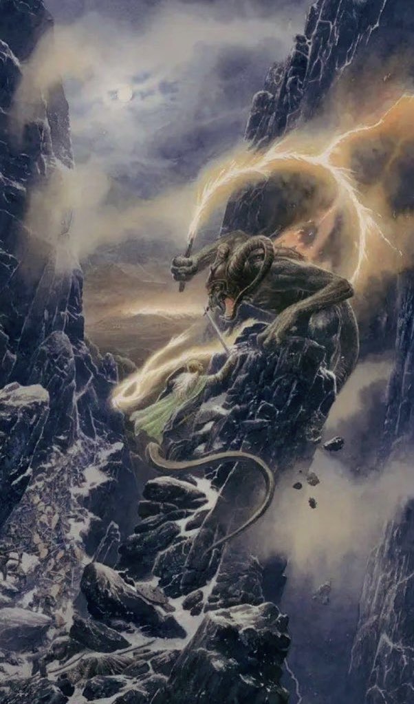 ‘Glorfindel and the Balrog’ by Alan Lee #fantasyart #Tolkien