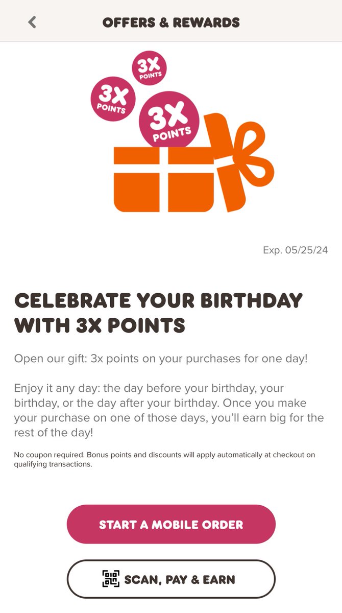 LisaStar24's tweet photo. Really Dunkin ?!? What happened to free birthday drinks ?! 3x the points? 👎🏼👎🏼👎🏼👎🏼 @dunkindonuts https://t.co/uMV2xGjbSH