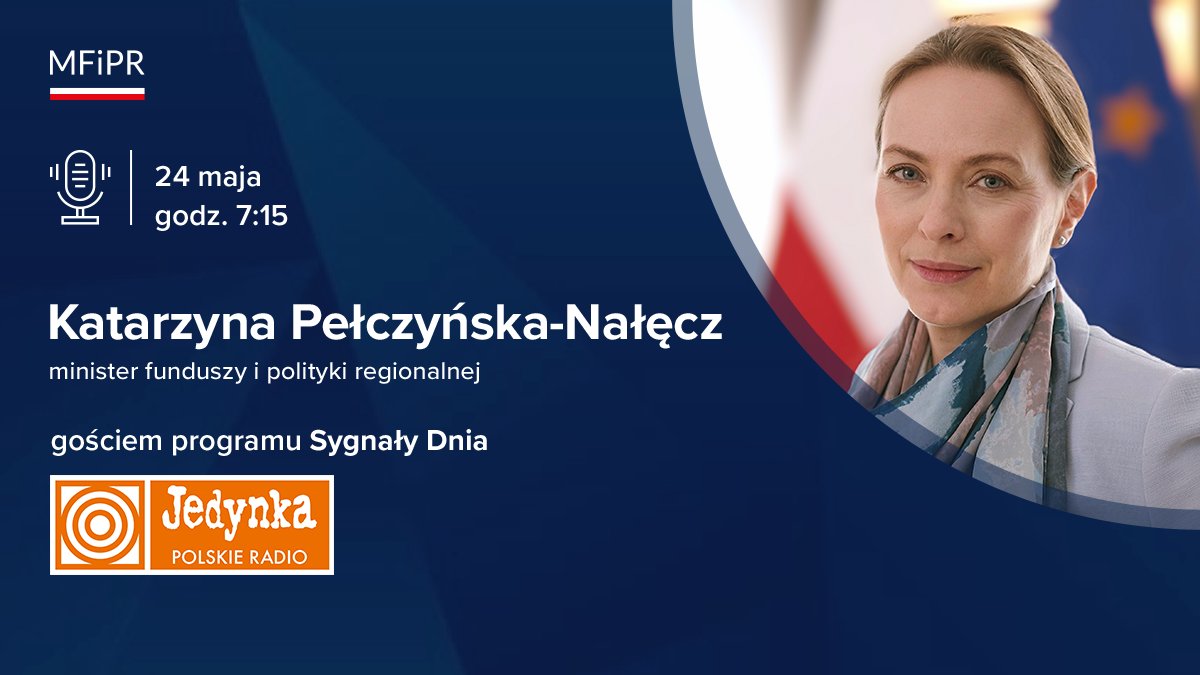 📻 Jutro z samego rana o godz. 7:15 🕖 zachęcamy do słuchania @RadiowaJedynka. Gościem programu #SygnałyDnia będzie minister @Kpelczynska