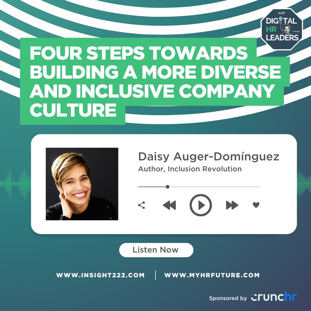 Check out our latest #DigitalHRLeaders #podcast episode: Four Steps Towards Building a More Diverse and Inclusive Company Culture. <a href="/david_green_uk/">David Green</a> is joined by @DaisyAD to discuss #Diversity #Culture and #PeopleAnalytics via <a href="/crunchrapps/">Crunchr</a>
myhrfuture.com/digital-hr-lea…