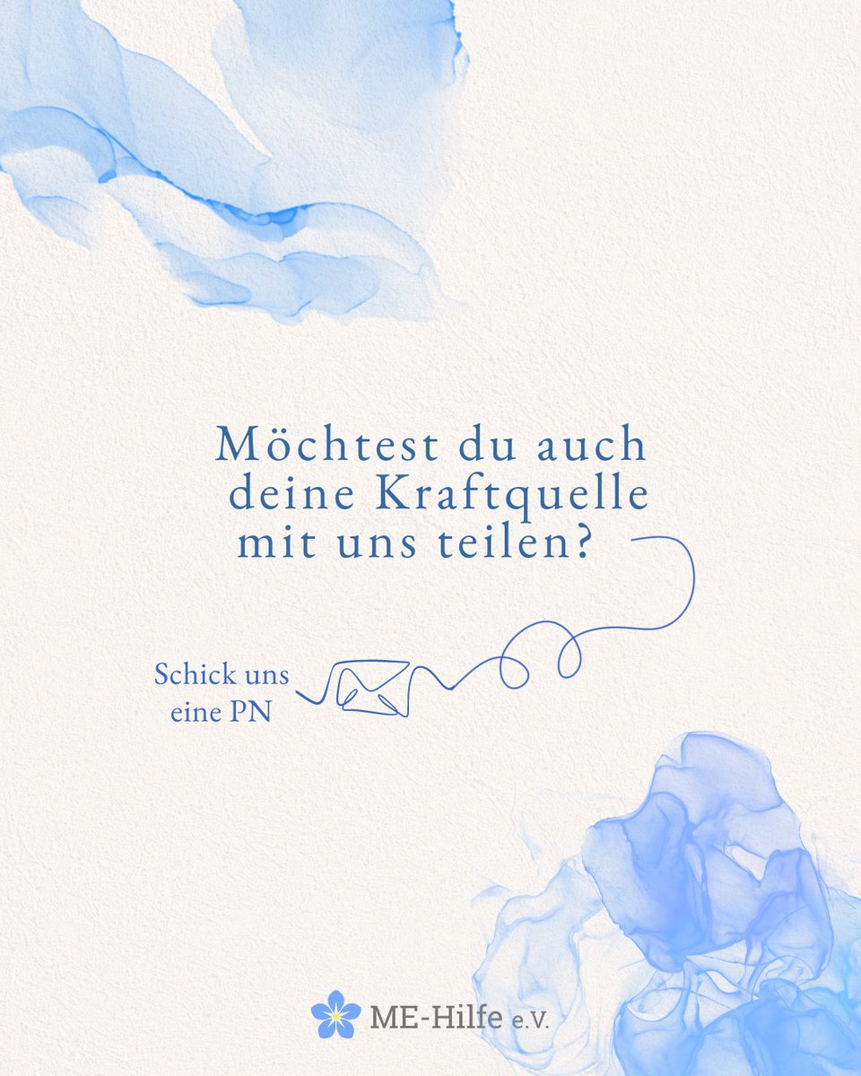 Woraus schöpft ihr eure Kraft? Hier ist ein tolles Beispiel aus der Community, welches wir gerne vorstellen möchten. 🫶

#MECFS #Aufklärung #Gesundheitsaufklärung #Gesundheit #Krankheit #PEM #Belastungsintoleranz #GemeinsamStark #LongCovid #MEAwareness #Achtsamkeit #Kraftquelle