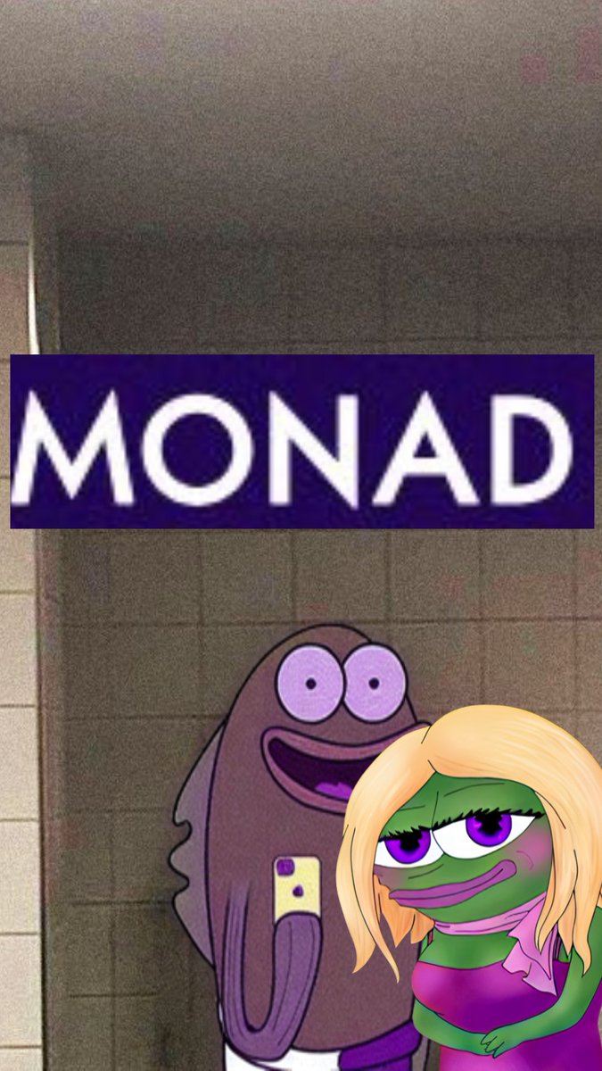 Pmarie62's tweet photo. Taking a selfie with my gf, and we're both all smiles because we know about Monad's future #monad https://t.co/CyJuwlV89Y
