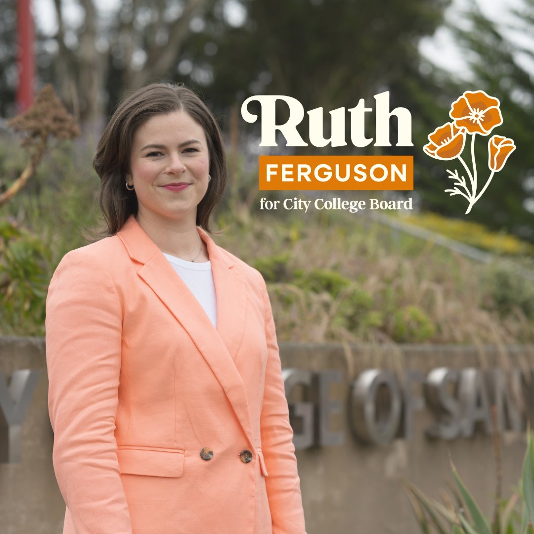 ruthie_ferg's tweet photo. I'm running for office!

As a community college grad, I know the difference that an affordable, quality education can have.

City College is core to the fabric of our community; it’s an accessible space for exploration &amp; growth. That’s why I’m running--for a thriving CCSF for all https://t.co/HOXNbyTBON