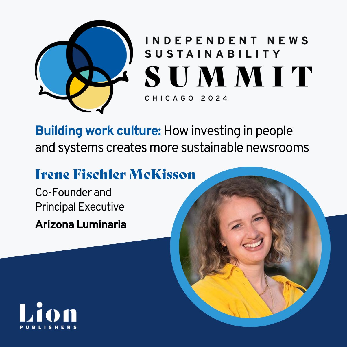 Irene McKisson π±ποΈπ» (@irenemckisson) on Twitter photo Excited to share that Iβll be speaking at <a href="/LIONPubs/">LION Publishers</a> Independent News Sustainability Summit in Chicago on how news orgs have invested in building more transparent, accountable, and caring work cultures Register by June 28 for the early bird discount >> summit24.lionpublishers.com Excited to share that Iβll be speaking at <a href="/LIONPubs/">LION Publishers</a> Independent News Sustainability Summit in Chicago on how news orgs have invested in building more transparent, accountable, and caring work cultures Register by June 28 for the early bird discount >> summit24.lionpublishers.com