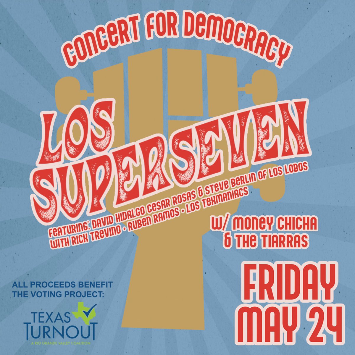 This Friday in #Austin ⭐️ LOS SUPER SEVEN reunite featuring <a href="/LosLobosBand/">Los Lobos</a>’s David Hidalgo, Cesar Rosas + Steve Berlin with <a href="/RickTrevinoMain/">Rick Trevino</a>, Ruben Ramos and more! Don’t miss this benefit show at Radio East 👉 bit.ly/4am7e8V