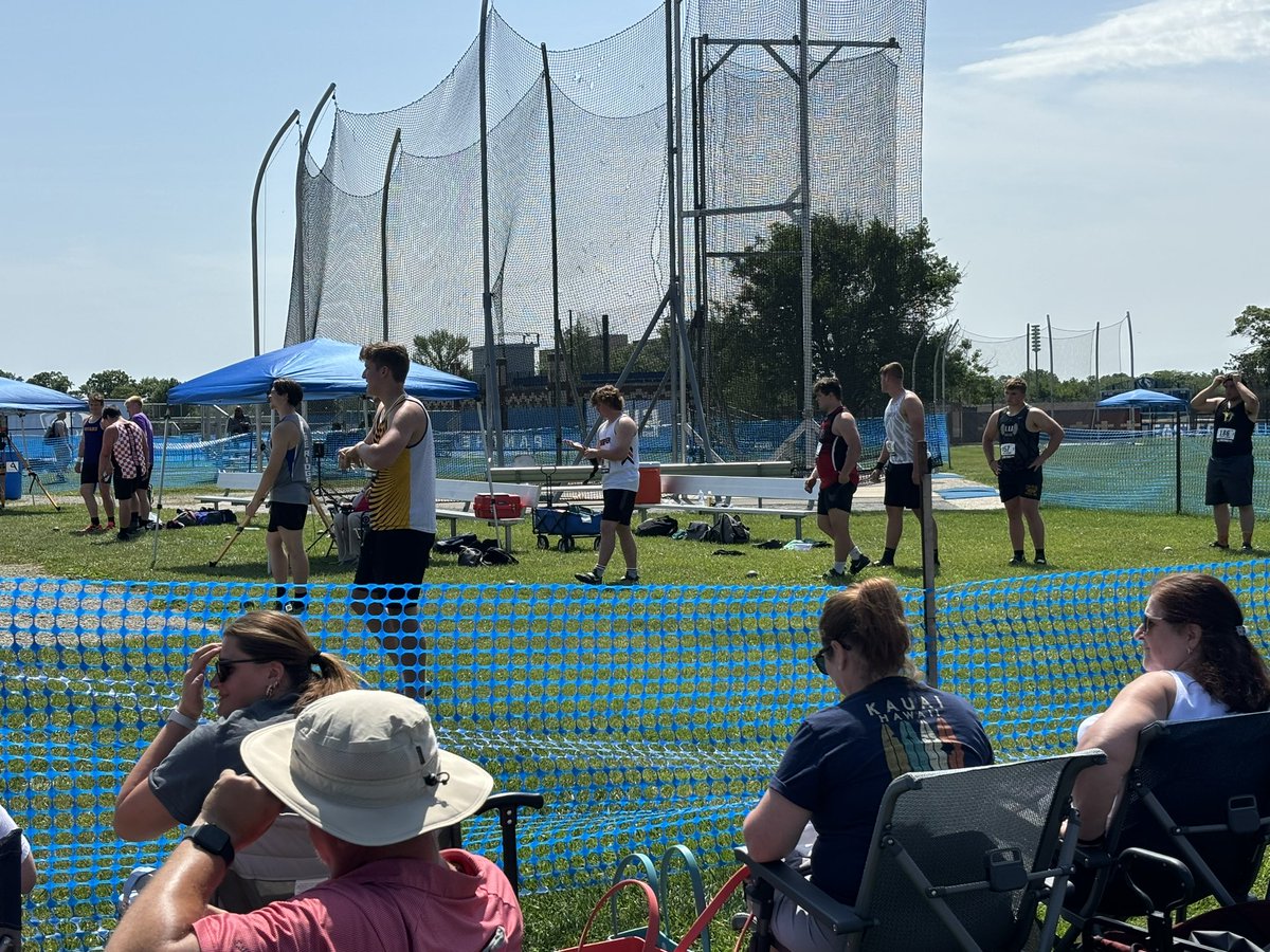 Gannon Dunker is warming-up now in Shot Put. He will be the first Panther competing in the State Prelims! #LetsGo