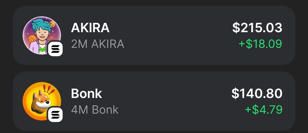 I remember when 4M $BONK was worth twice as much as 2M $AKIRA 🐉 
very curious where this is going 👀 

<a href="/DRAGONSOLNFTs/">DRAGONSOL 🐉</a> 🐉 $AKIRA