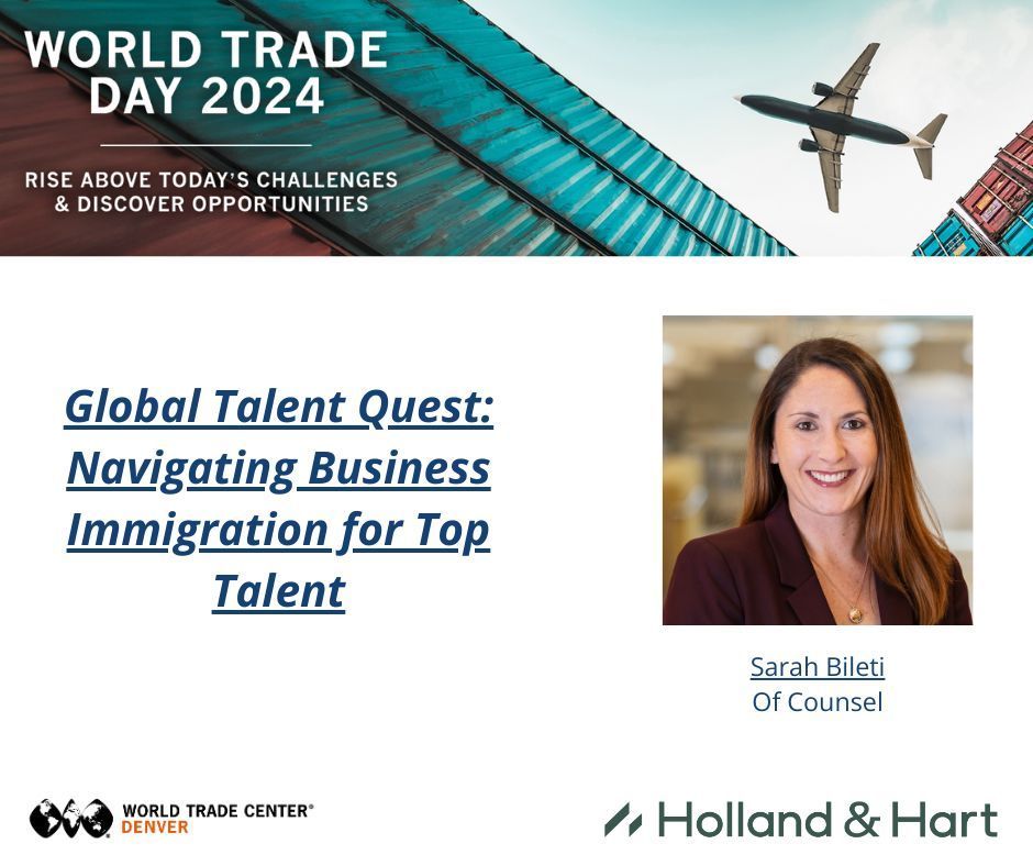 🌍🌟 Exciting Announcement! 🌟🌍 Join us at #WorldTradeDay2024 as Sarah Bileti takes the stage to discuss Global Talent Quest- Gain crucial insights into navigating international talent acquisition and immigration hurdles.#GlobalTalent #BusinessImmigration buff.ly/4bs1JH7