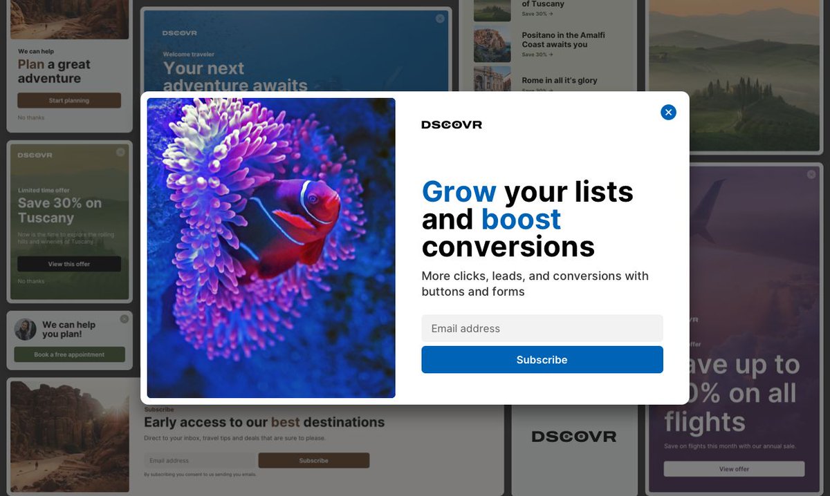 With the launch of #PagecloudPopups we created a ton of popup templates for all your needs! 

✅ Welcome popups 
✅ Exit intents 
✅ Social engagement 
✅ Promotions and discounts 

And much more! Check out our launch on Product Hunt and get poppin!!! 

buff.ly/4bNCQFf
