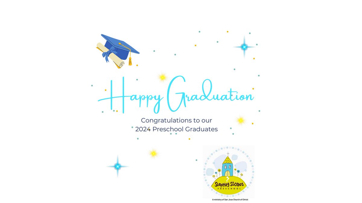 SanJoseCofCJax's tweet image. Congratulation to our 2024 Preschool Graduates!
#steppingstonespreschool
#preschoolgraduation #ontokindergarten
#sanjosechurchofchrist