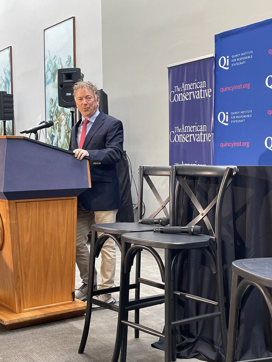 LIVE: @RandPaul speaks at a @QuincyInst and @amconmag event on how to make US foreign policy work for the middle class: youtube.com/live/9GalSP7ZN…