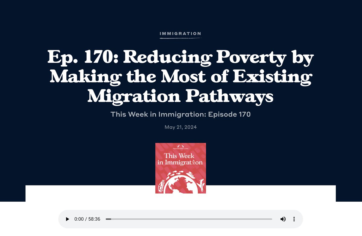 🚨Check out @jgdubya's insightful conversation on @BPC_Bipartisan's podcast, This Week in Immigration!🚨 In it, he discusses how global mobility can be a powerful tool in the fight against poverty.