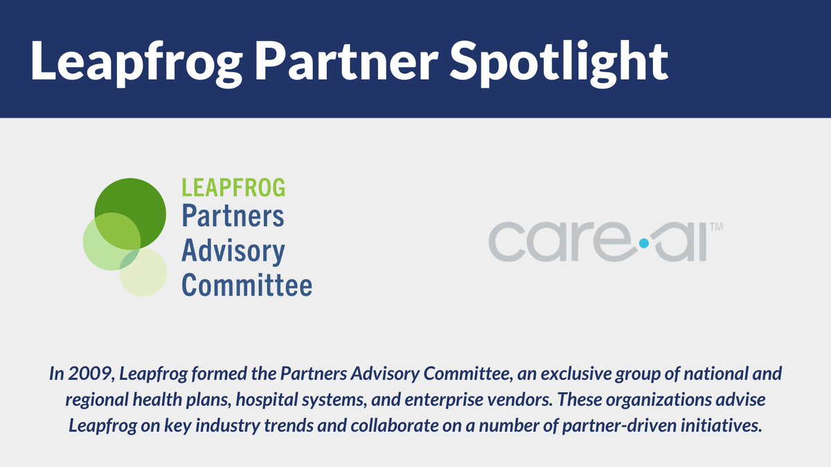 Thank you for being a Partner Advisory Committee member, @caredotai! To learn more about the Partners Advisory Committee, visit our site: ow.ly/5ChE50R28yR
