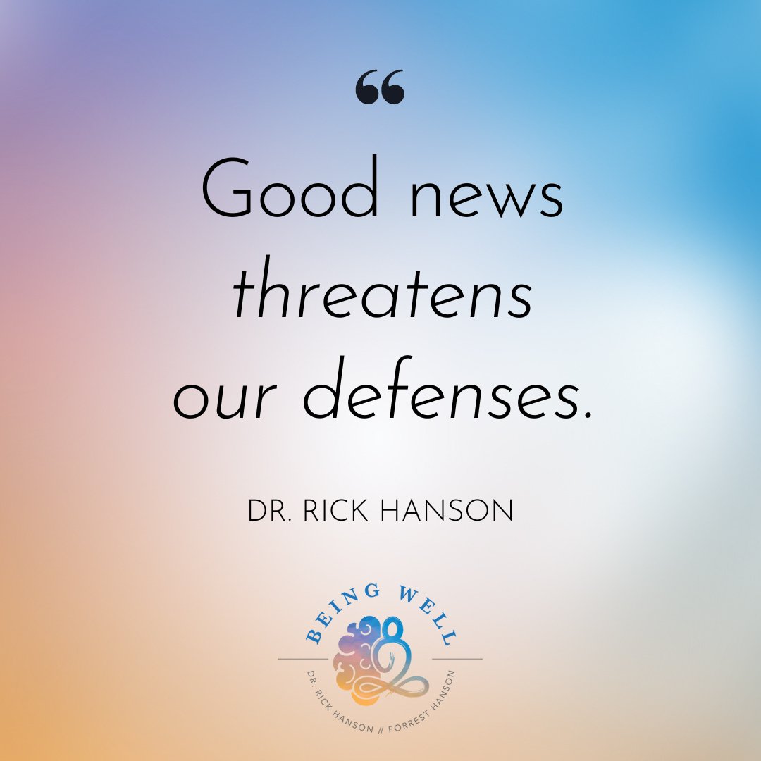 Sometimes good news can actually be threatening because it challenges us to change our defensive behavior, because we believe they will keep us safe. Learn how to trust our new capabilities as we change in this week’s episode of Being Well: bit.ly/3QTfPJb