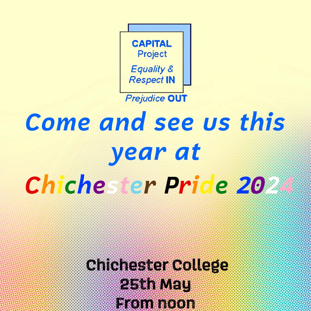 Come and see us at Chichester Pride! We will be there all day celebrating and talking about what our charity can offer you 🏳️‍🌈🏳️‍⚧️ Buy Tickets ➡️ outsavvy.com/event/17913/ch… Chichester Pride ➡️ chichesterpride.co.uk
