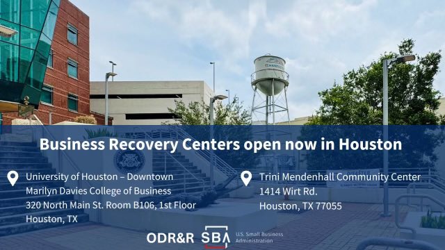 SBA_Francisco's tweet photo. As a lifelong Houstonian, I feel deeply for our community's losses from the severe storms, tornadoes, and flooding since April 26. To support recovery, @SBAgov is opening two new Business Recovery Centers today. Together, our resilience will see us through. #HoustonStrong 💪 https://t.co/zTZnWvmtzc