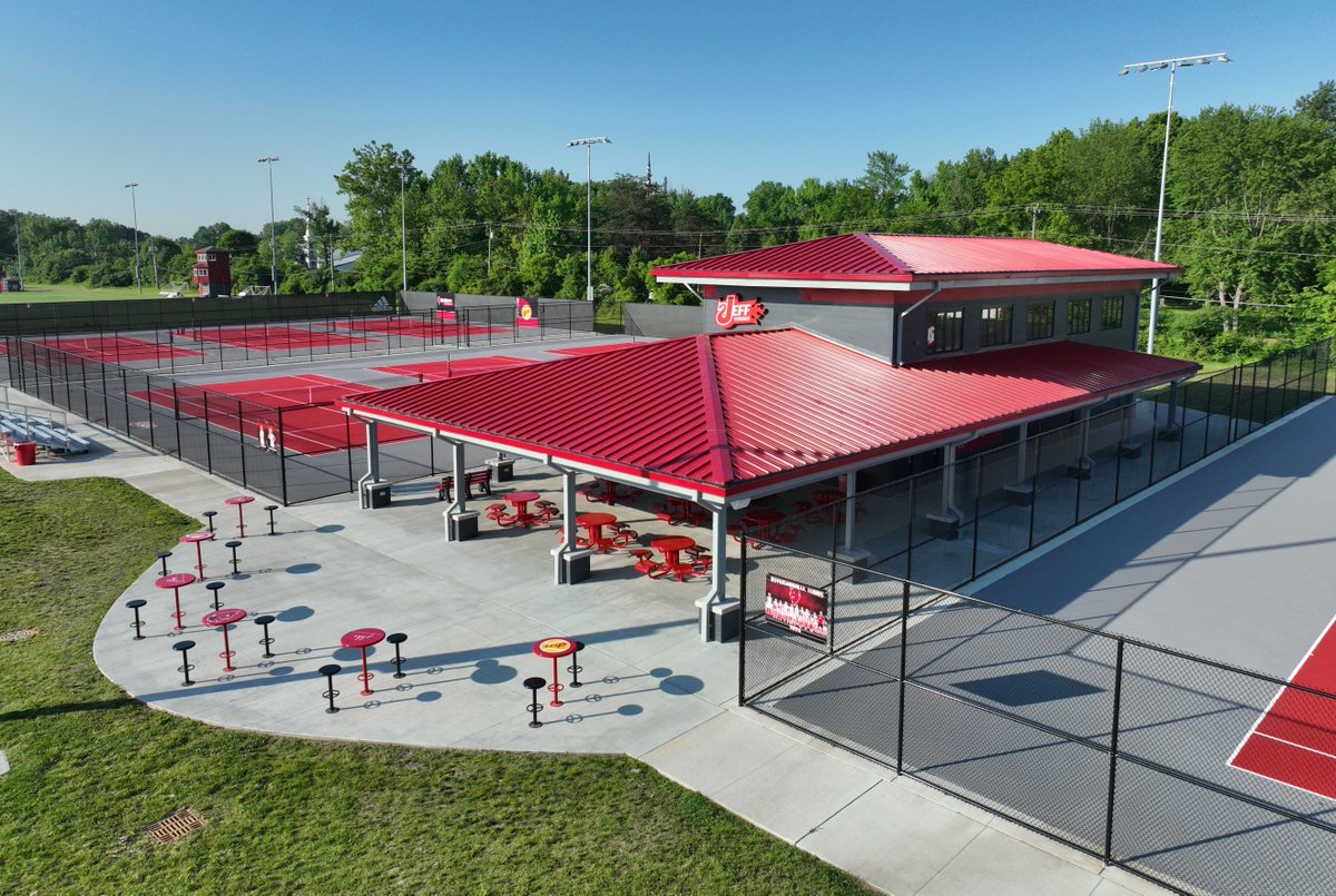 Primary Engineering (@primaryeng) on Twitter photo We recently completed a tennis facility project for <a href="/GCCSchools/">GCCSchools</a> (Jeffersonville, IN) that created 12 new courts with bleacher seating and a two-story tennis building containing concessions, restrooms, and locker rooms at Jeffersonville HS.
<a href="/JHSRedDevils/">JHS RedDevils</a> We recently completed a tennis facility project for <a href="/GCCSchools/">GCCSchools</a> (Jeffersonville, IN) that created 12 new courts with bleacher seating and a two-story tennis building containing concessions, restrooms, and locker rooms at Jeffersonville HS.
<a href="/JHSRedDevils/">JHS RedDevils</a>