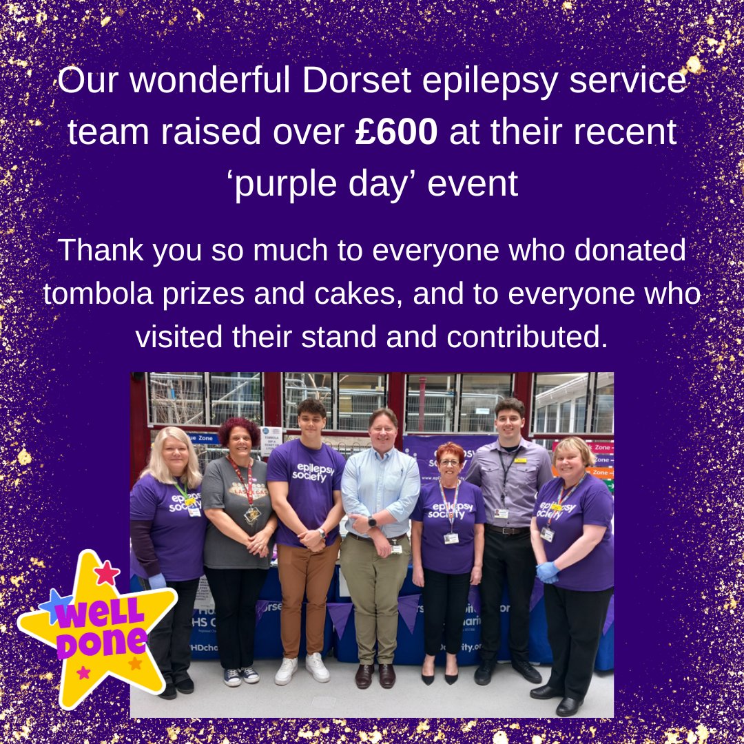 A big well done to our Dorset epilepsy team who raised over £600 at their recent 'purple day' event! #TeamUHD