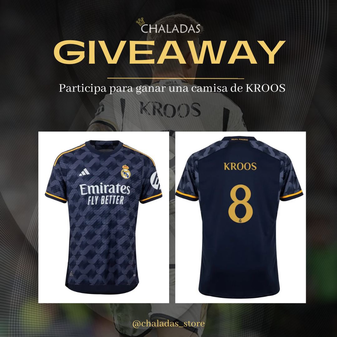 chaladas_store's tweet image. ¡Sorteo! Recordando los momentos de gloria de Kroos, queremos revivir la magia con un sorteo especial de una camiseta de él.🤩
Pasos:
1. Seguir @Chaladas_Store, @_christyv_ y @AngelTVC en X.
2. ⁠Comentar qué camiseta querés: Local, visita, alternativa.
3. ⁠Darle RT a este tuit