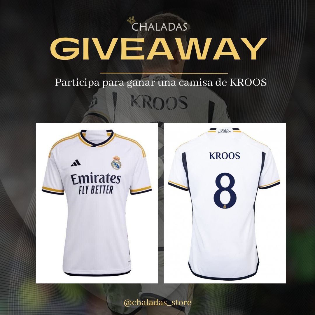 chaladas_store's tweet image. ¡Sorteo! Recordando los momentos de gloria de Kroos, queremos revivir la magia con un sorteo especial de una camiseta de él.🤩
Pasos:
1. Seguir @Chaladas_Store, @_christyv_ y @AngelTVC en X.
2. ⁠Comentar qué camiseta querés: Local, visita, alternativa.
3. ⁠Darle RT a este tuit
