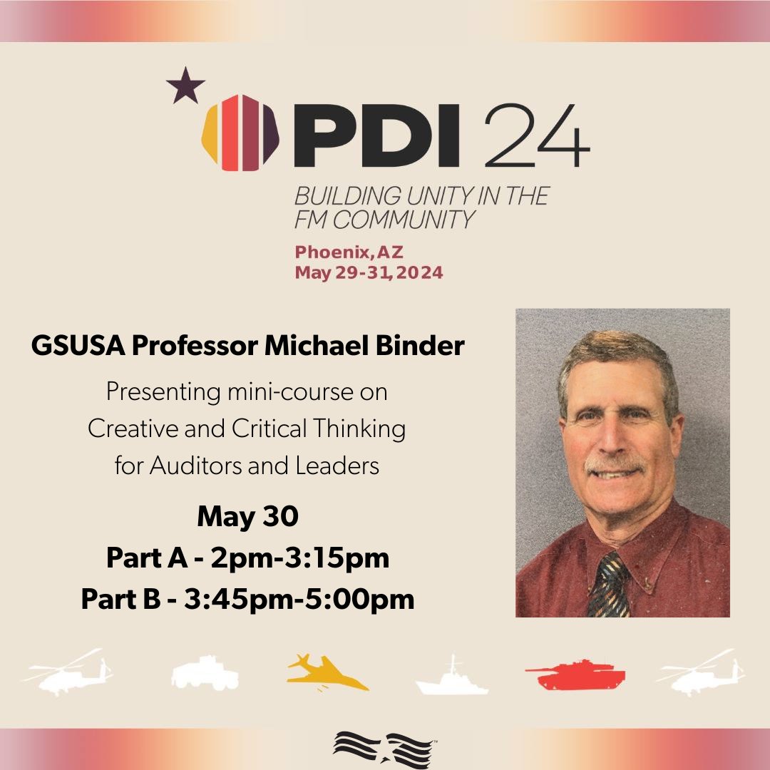 thegradschool's tweet image. 📢 Exciting news for all finance professionals! 🌟 Join us at #PDI2024 in Phoenix, Arizona, from May 29-31, where Michael Binder will be enlightening us with his expertise on Creative and Critical Thinking for Auditors. 🧠💡
 ow.ly/Mb4250RO7EV

#FinancialManagement #asmc