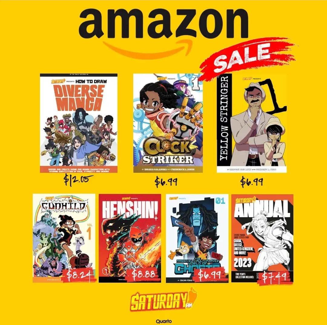 Great Deals on Select @saturday_am titles on @amazon! Best time to give our manga a try! 😎 amzn.to/4bP6j1T