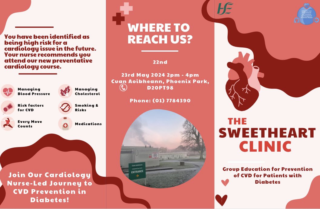 AngelaFerret's tweet photo. The first patients attended the "SweetHeart Clinic" in Cuan A today. Diabetes Nurses identified patients at risk of CVD,
&amp; Cardiology Nurses provided targeted prevention education. Positive patient feedback reflects the incredible work put in from both nursing teams💕 https://t.co/6OaEk069RO
