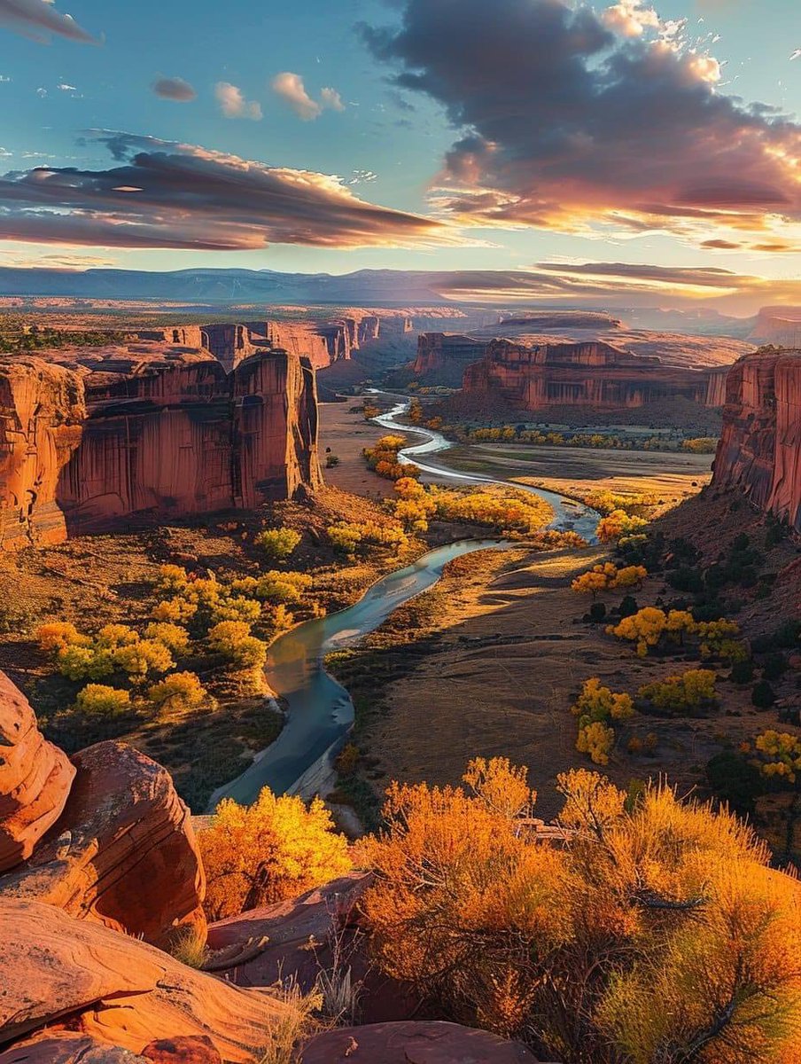 Canyon de Chelly at sunset 🌅, Arizona 🌵 #StunningViews #Arizona