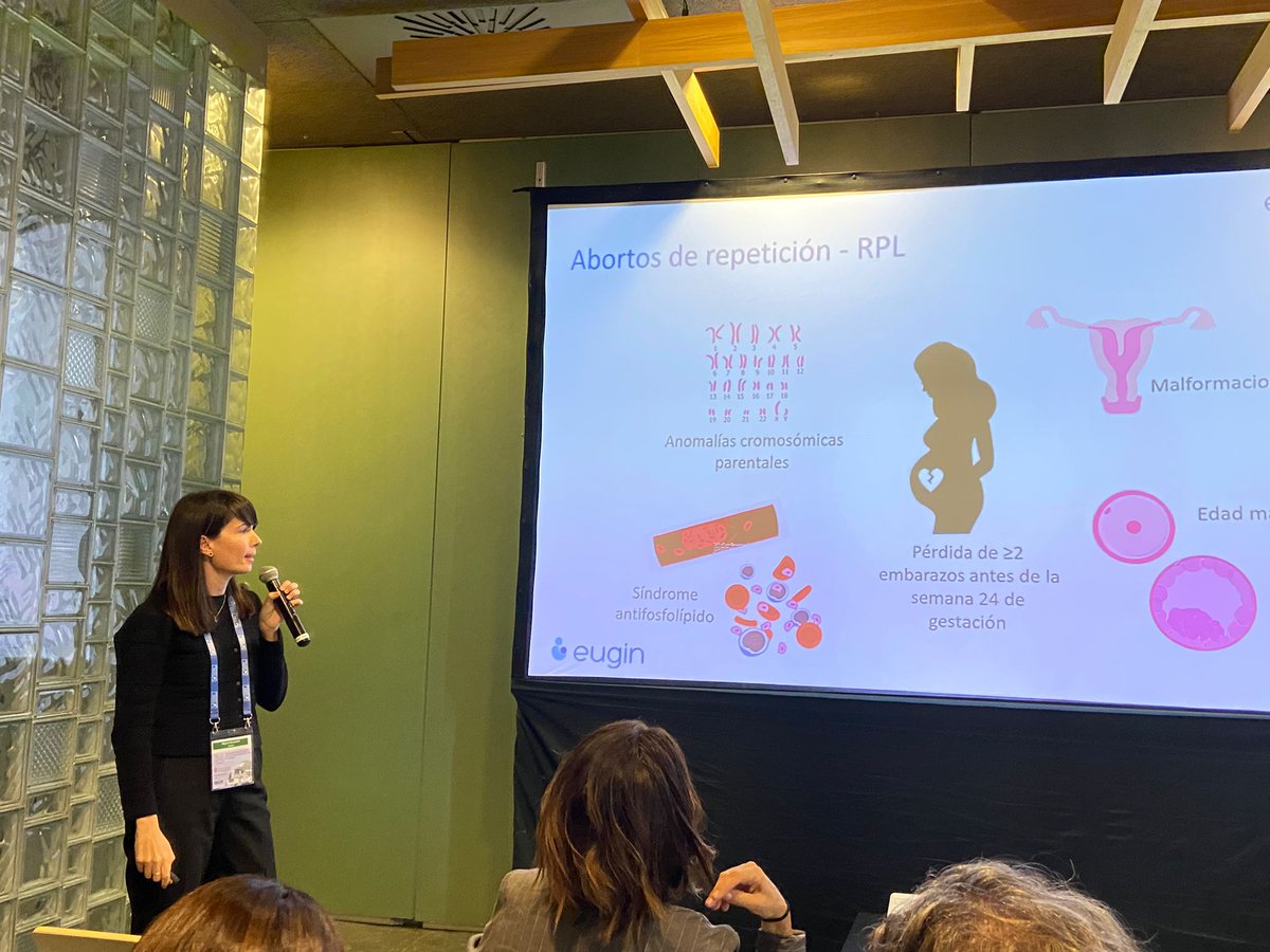 eugin_es's tweet image. #SEF24🌟Última ponencia del día: la Dra. Irene Miguel-Escalada [@irene_miguelesc] presenta su #investigación:

🔵"Investigando el factor embrionario en #pacientes con abortos de repetición: análisis retrospectivo de ploidía, calidad embrionaria y morfocinética en 1,729 embriones"