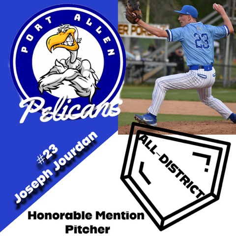 PelsBaseball's tweet image. Joseph Jourdan All-District Honorable Mention Pitcher 
#PABASEBALL⚾️