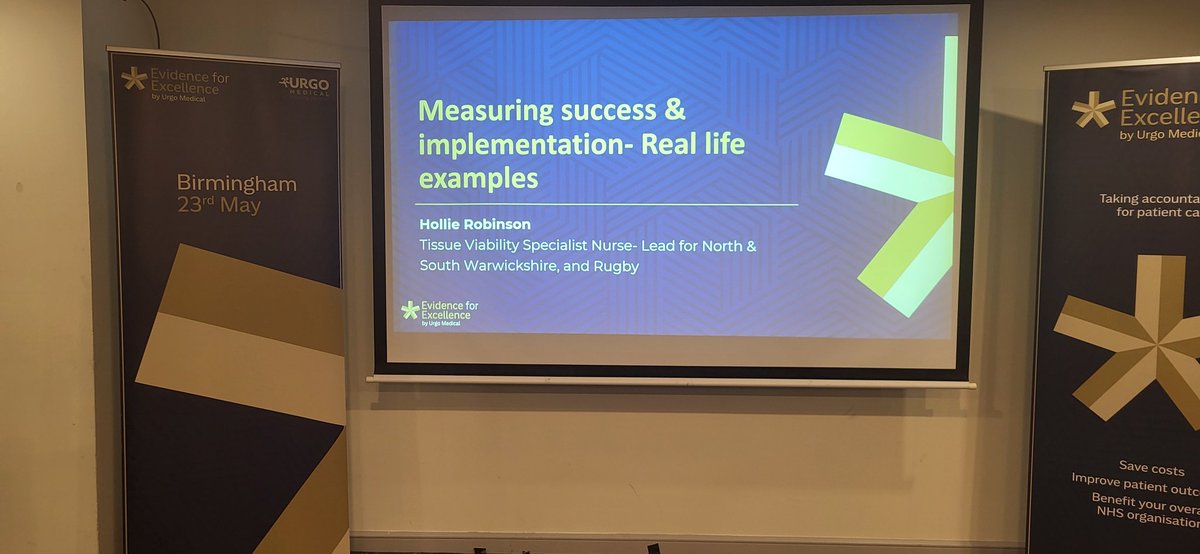 Holliewoodrobin's tweet photo. What a fantastic day. @UrgoMedicalUKI 
Great to be part of such a great event. Talking to clinicians about evidence based wound formulary's and how to over come barriers, be leaders within their organisations and change agents 😁 #evidencebasedpractice #nice https://t.co/GrxOGRXcsr