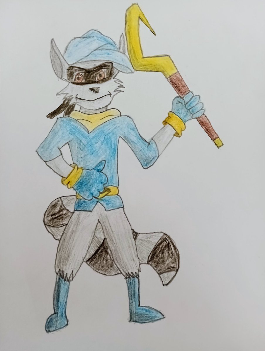 Sly Cooper fanart 🦝#slycooper #playstation #fanart #art #artwork #tradicionalart #raccoon #ArtistsOfTwitter