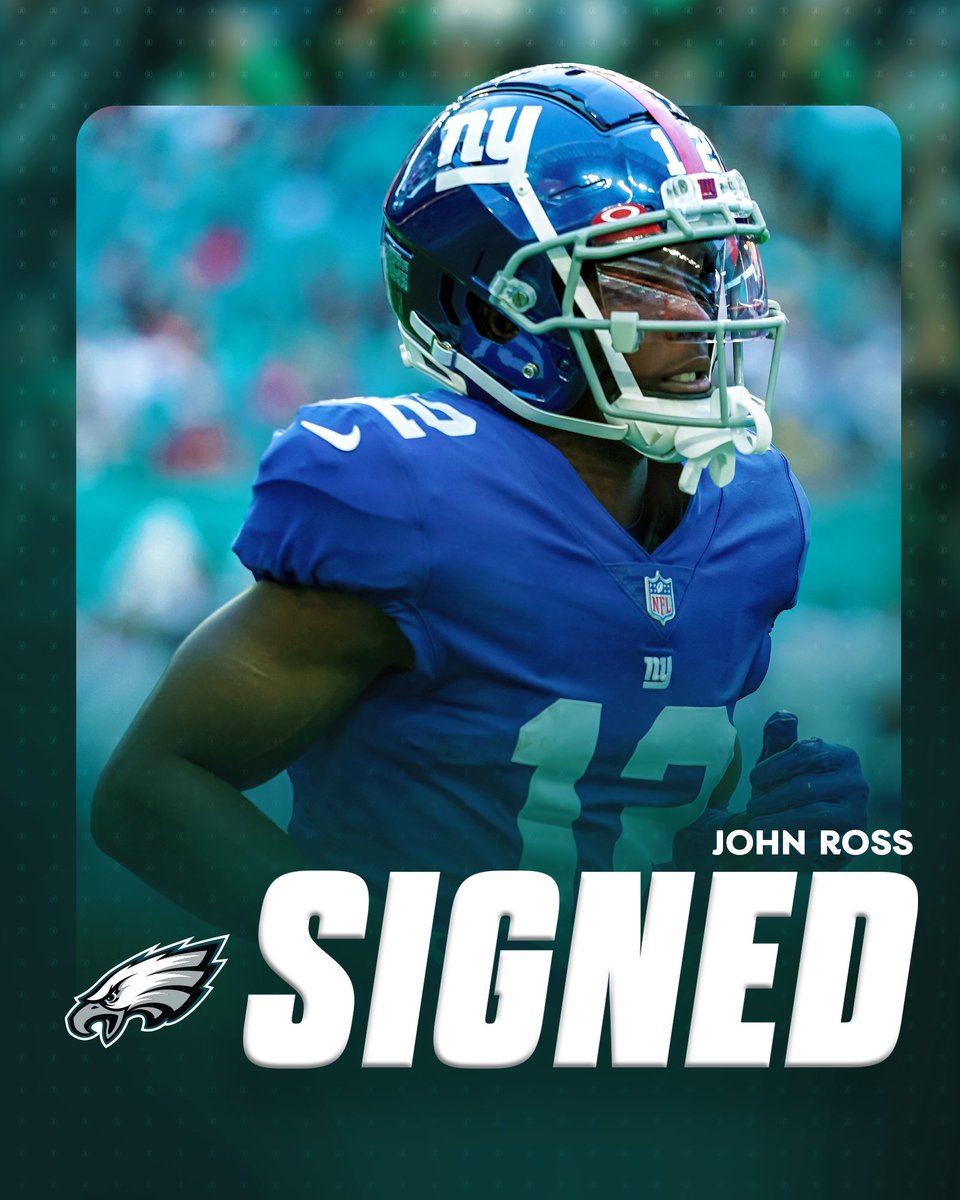 We've signed WR John Ross to a one-year deal. #FlyEaglesFly