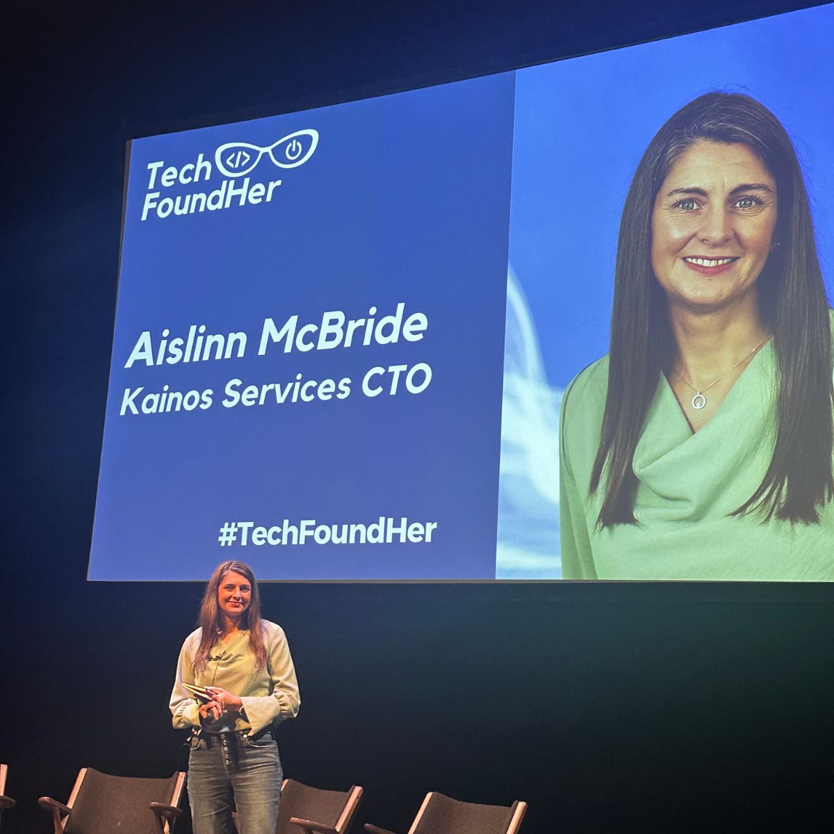KainosSoftware's tweet image. We were thrilled to sponsor @TechFoundHer&apos;s AI Roadshow yesterday! Our CTO, Aislinn McBride, shared insights on leveraging AI for innovation and growth. A truly inspiring day with a vibrant community of women driving positive change 🌟 #TechFoundHer