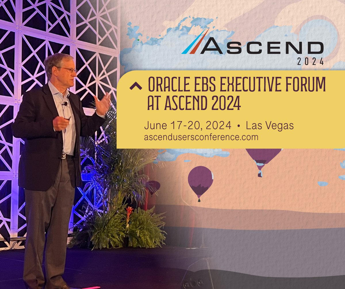 #OracleEBS uses, make sure your organization is represented at the EBS Executive Forum at #Ascend2024! The EBS Executive Forum is a networking and insight-sharing opportunity exclusively for senior directors, VPs & C-level executives. Learn more: ow.ly/QXCA50Rbhj5