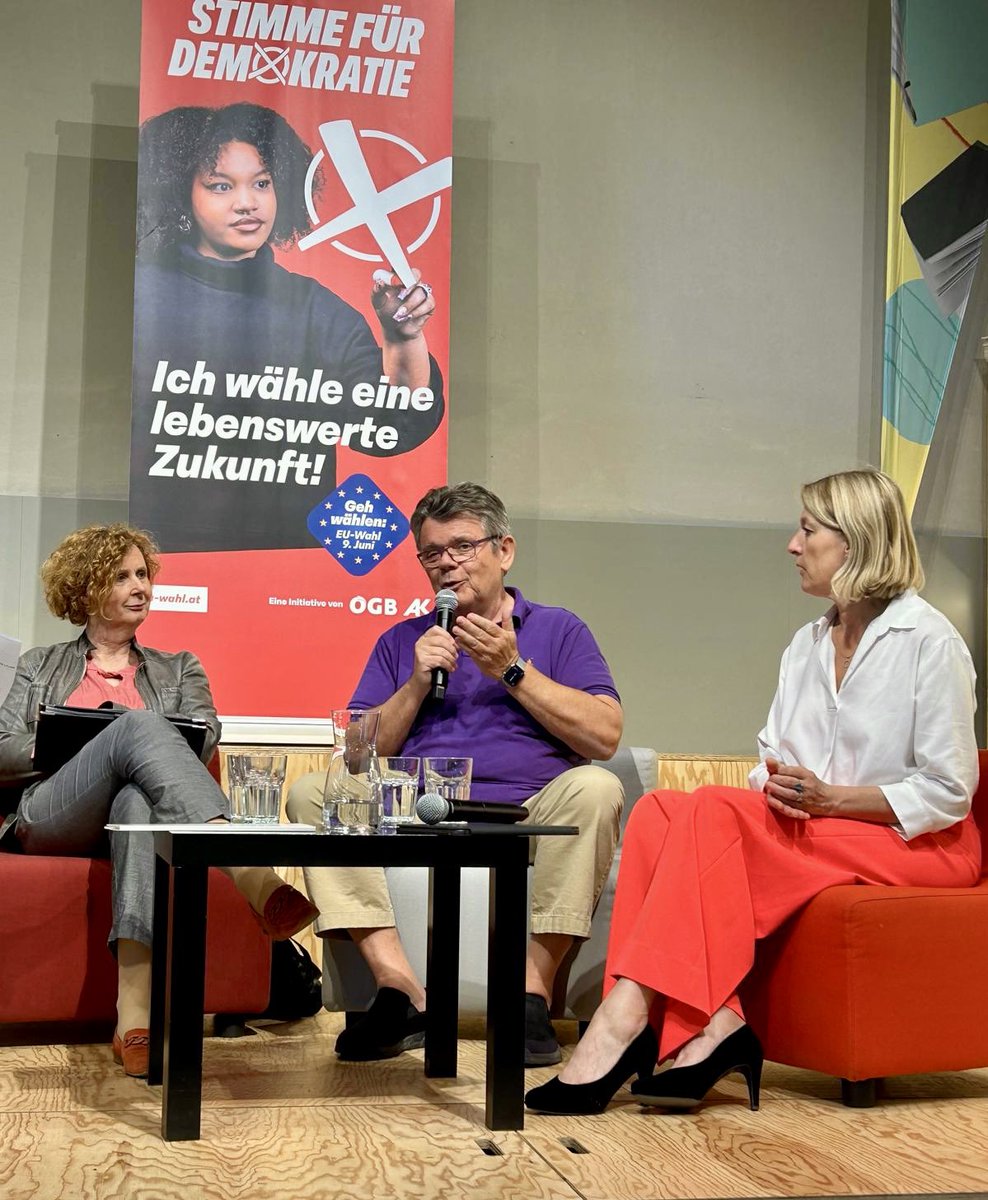 oegb_at's tweet image. „Wir wollen kein Europa, in dem uns Wirtschaftsbosse erklären, wo es langgeht. Wir wollen ein soziales Europa - dafür kämpfen Gewerkschaften!“

@katzianw bei der Diskussion über die Sozialpartnerschaft auf europäischer Ebene in der FAKTory.
#EUWahl24 #Europawahl2024